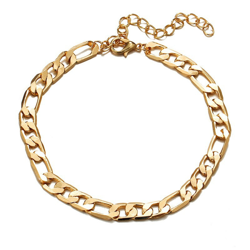 Gold and Silver Alloy Women's Anklet