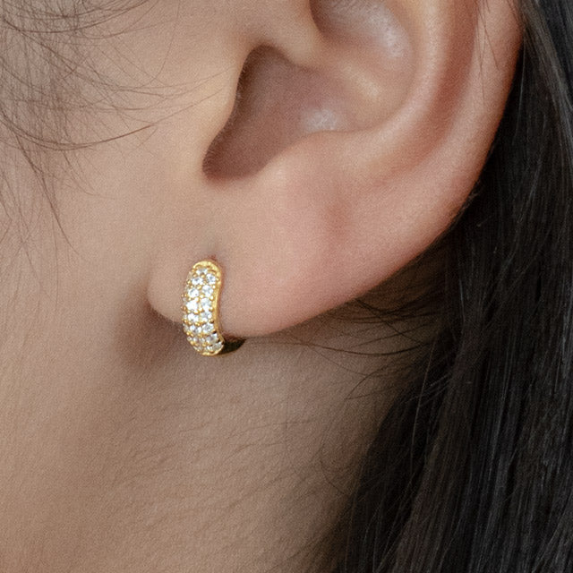 14K Gold Mini Hoop Earring