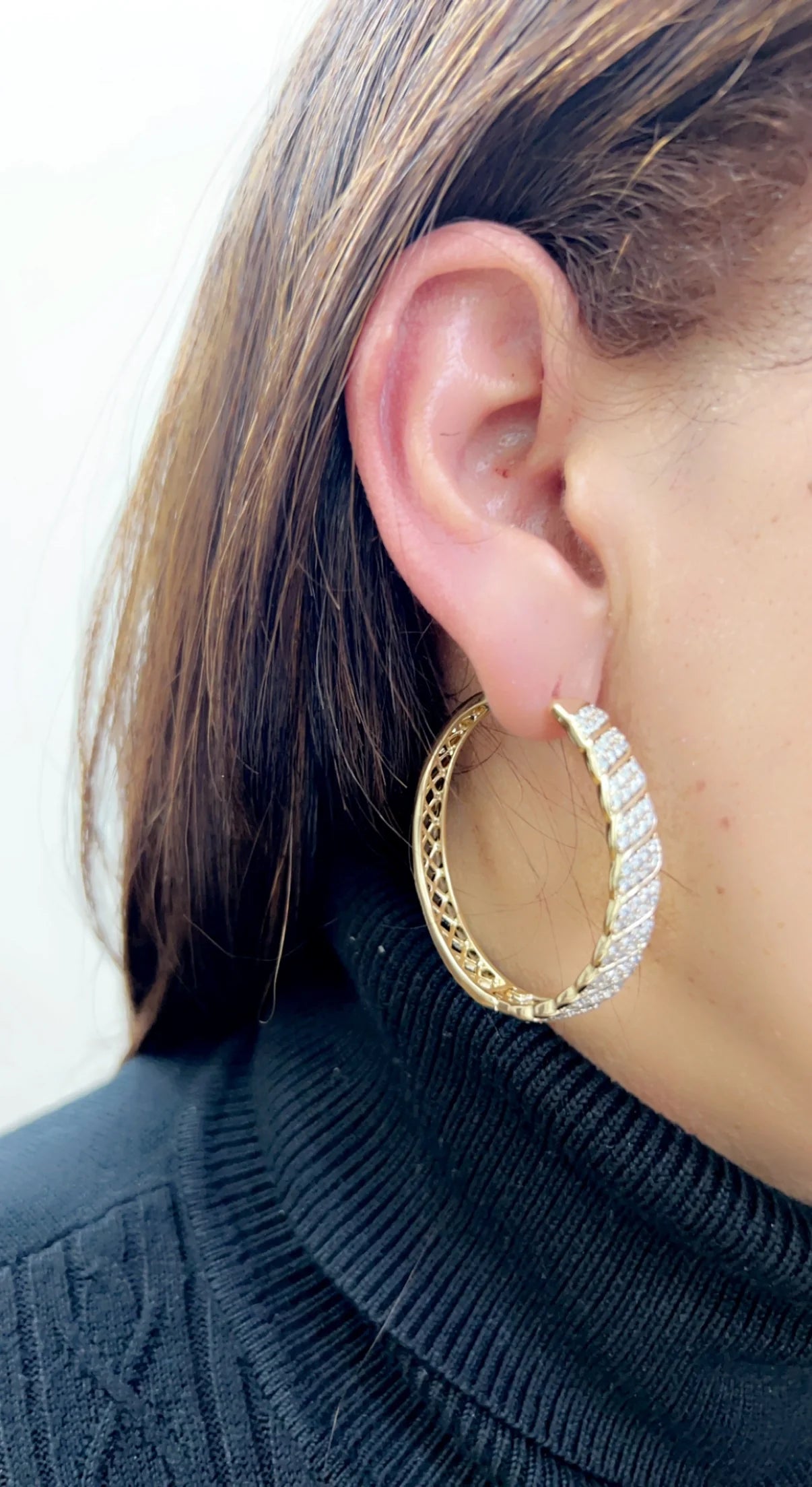 Chic 14K Gold-Plated Hoop Earring