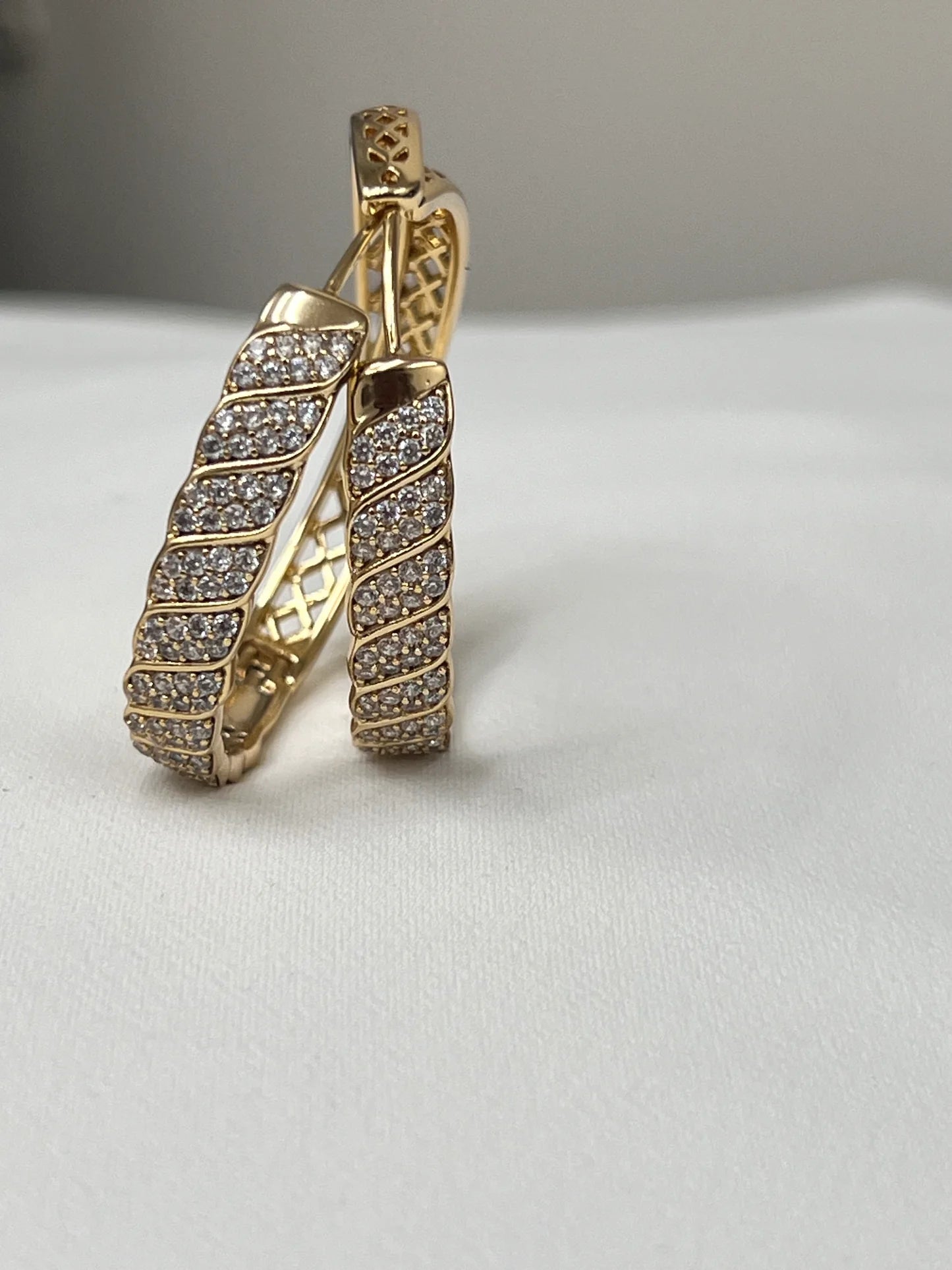 Chic 14K Gold-Plated Hoop Earring