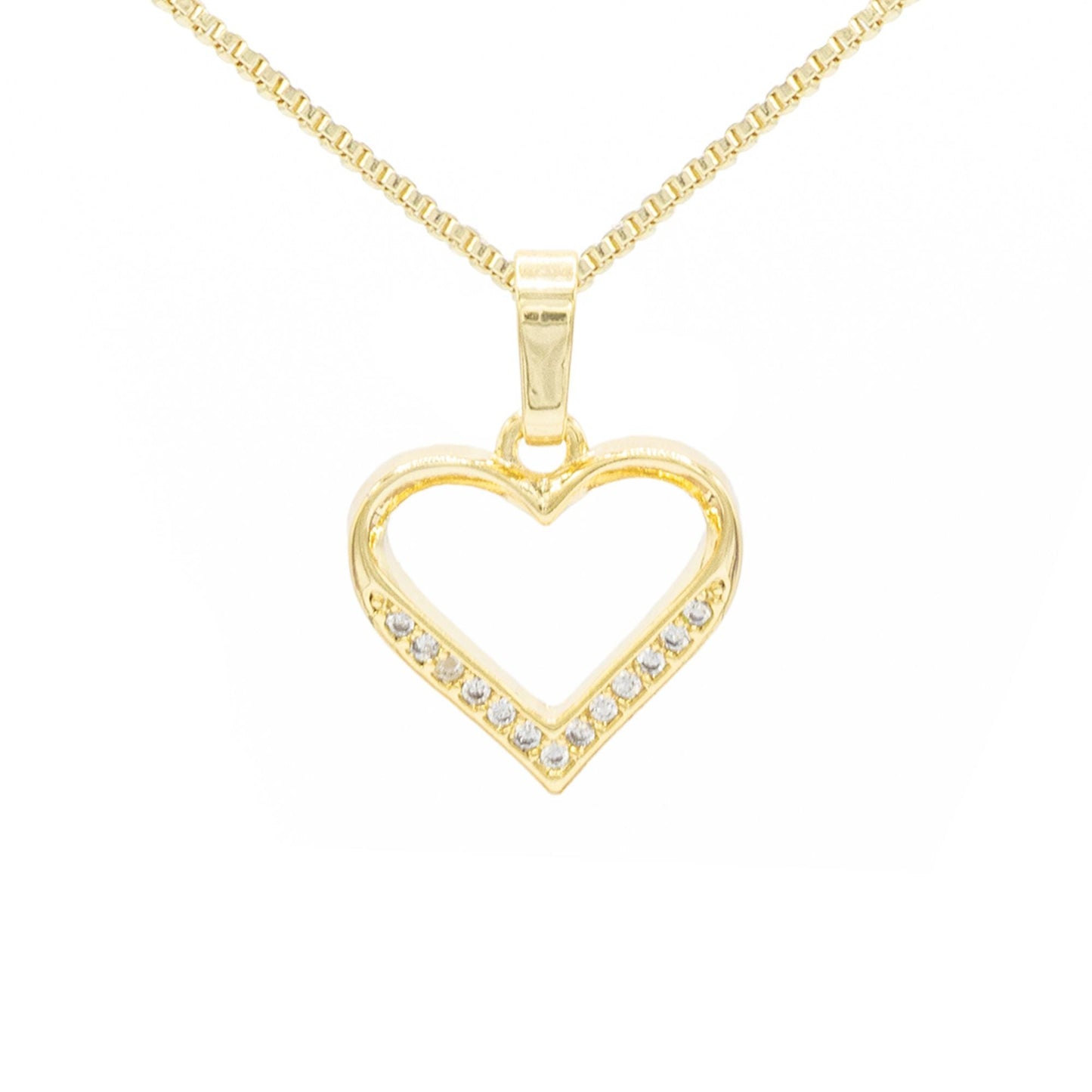 Heart Gold Filled Necklace Set