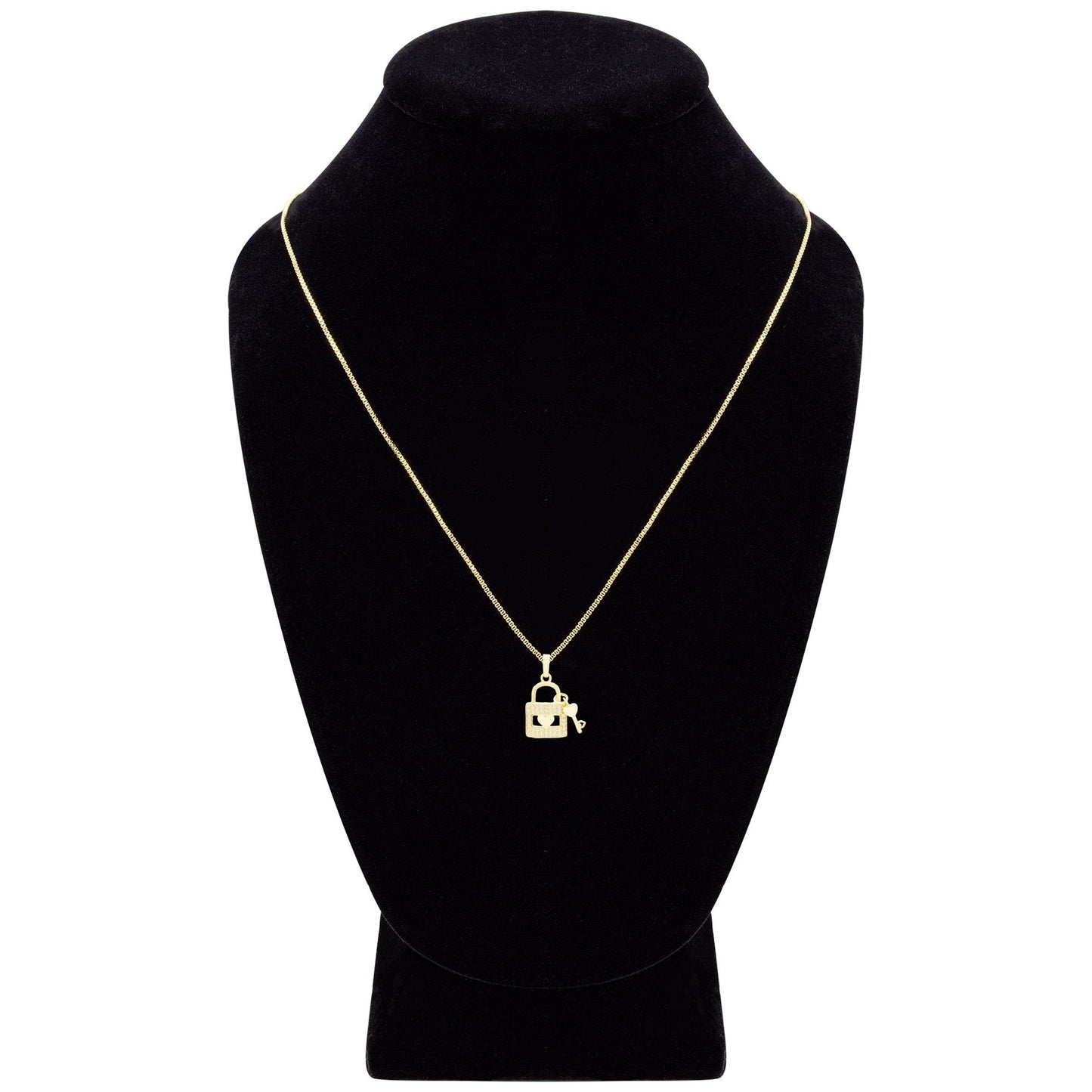 Heart Key Gold Necklace Set