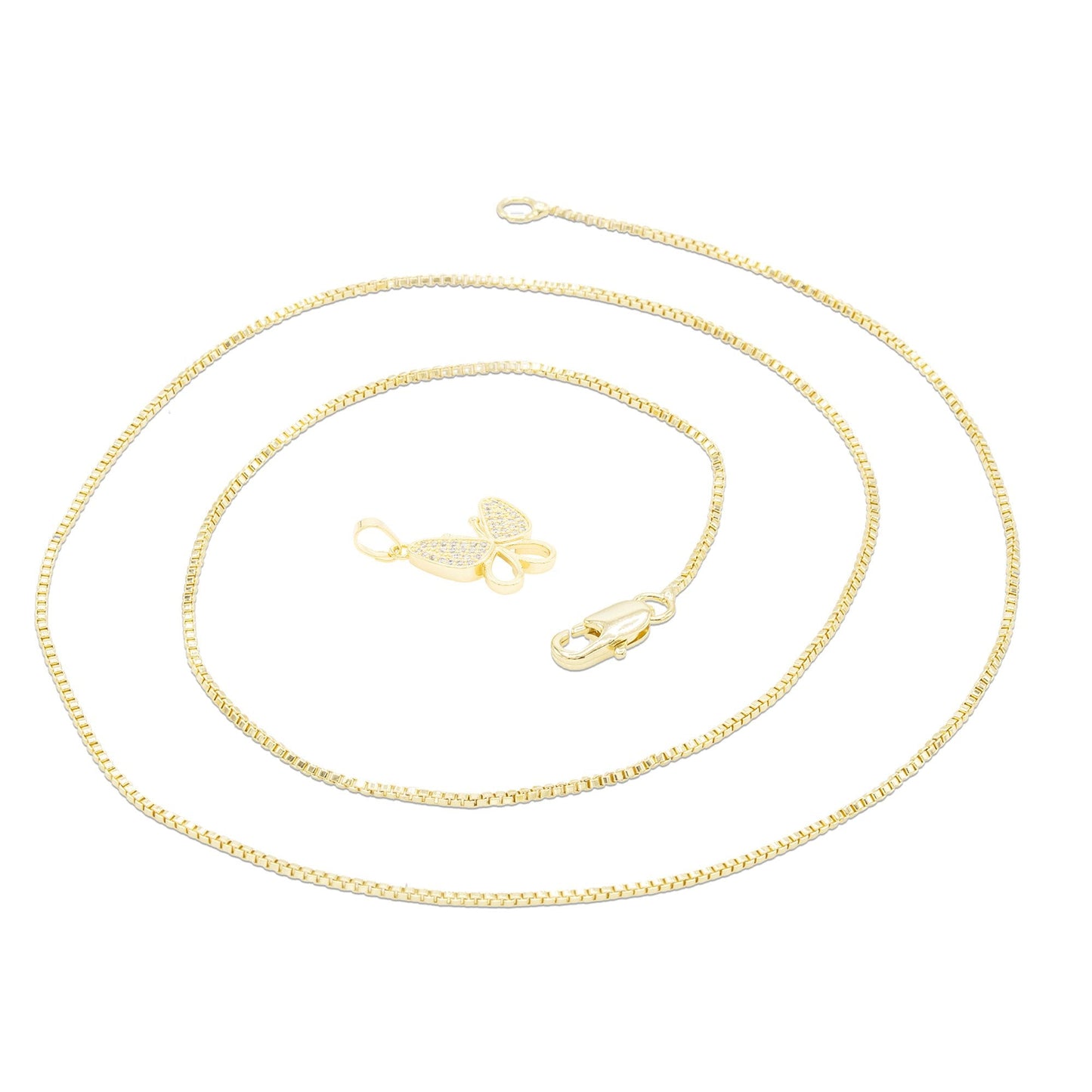 Butterfly 14K Gold Necklace Set