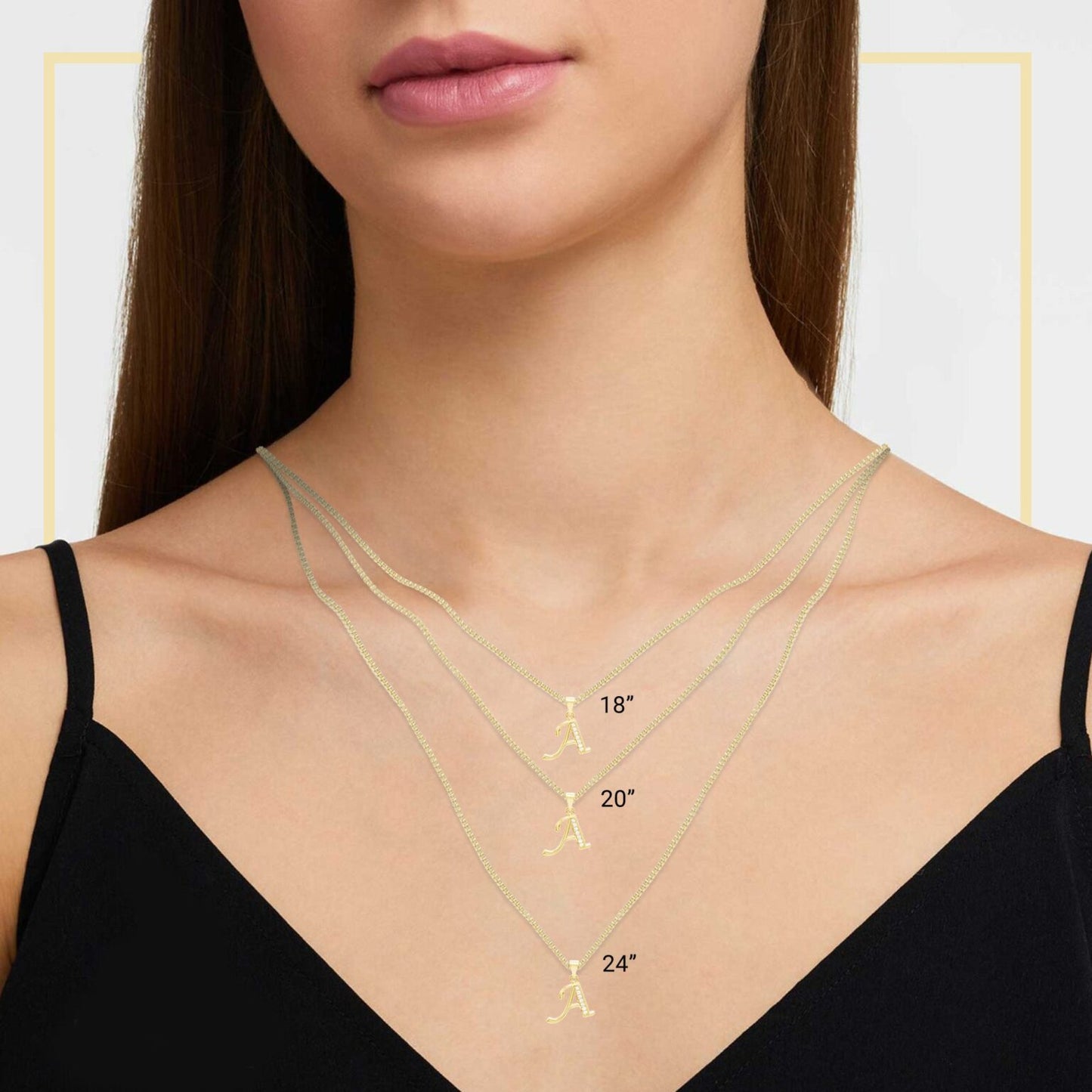 Alphabet Personalized 14K Gold Chain Set