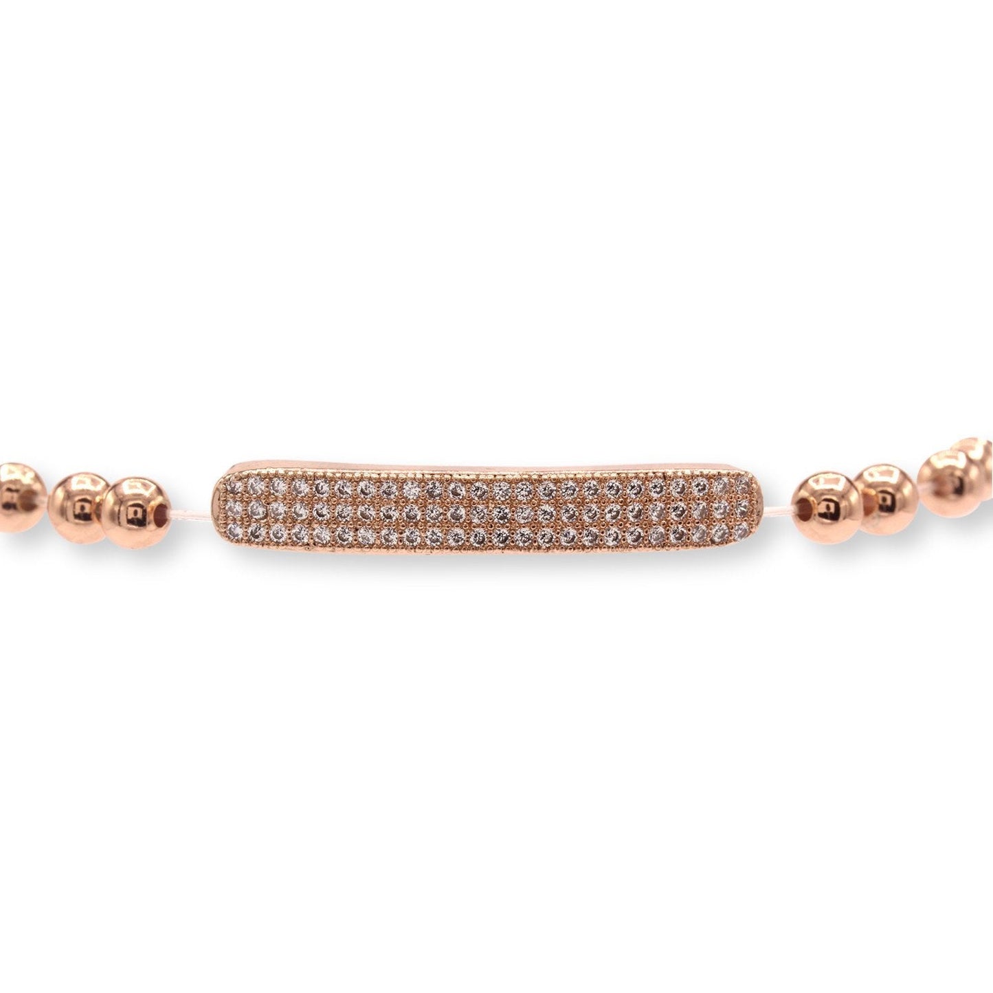 Brass Cubic Zirconia Pendant Bracelet