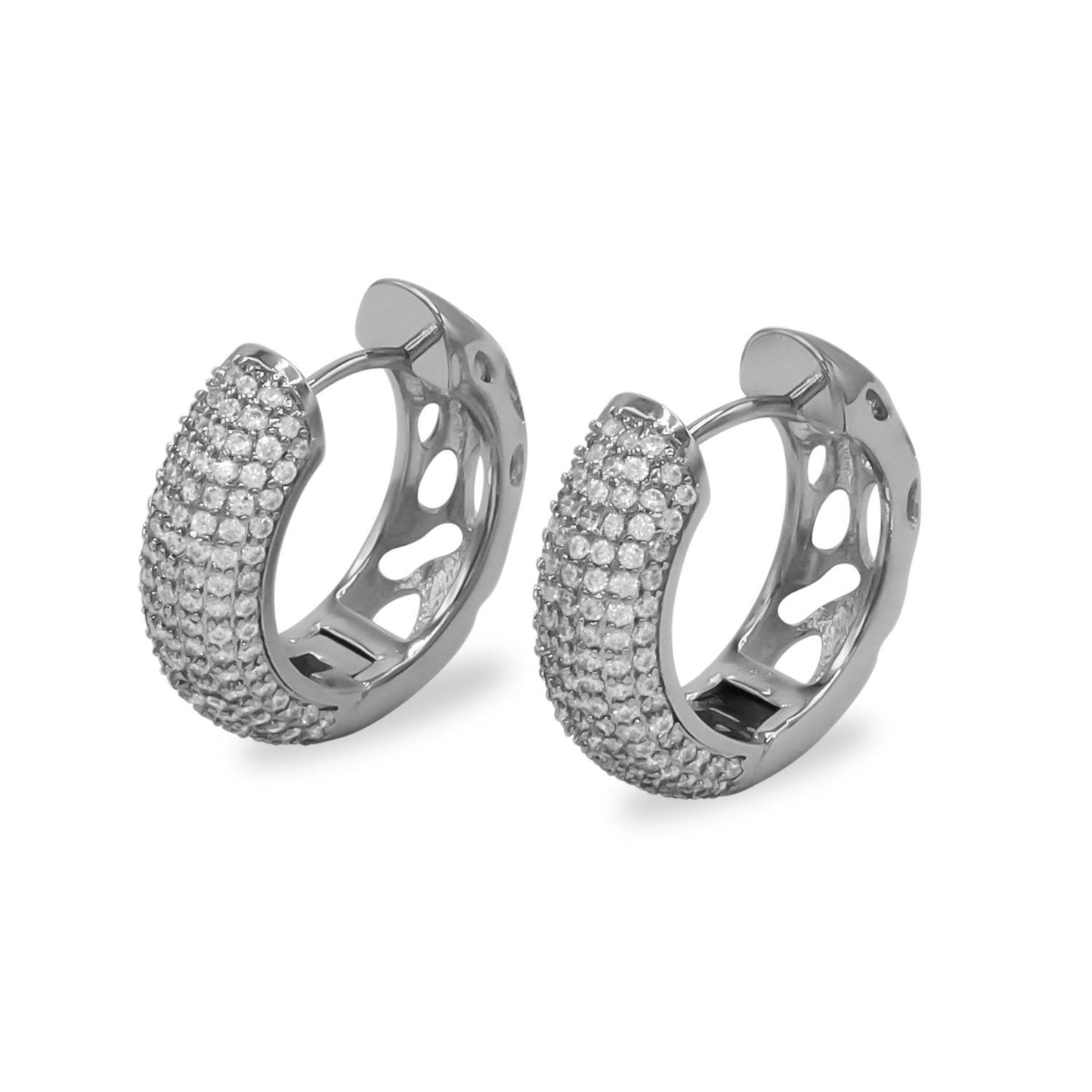 Silver Huggie Hoop Earrings