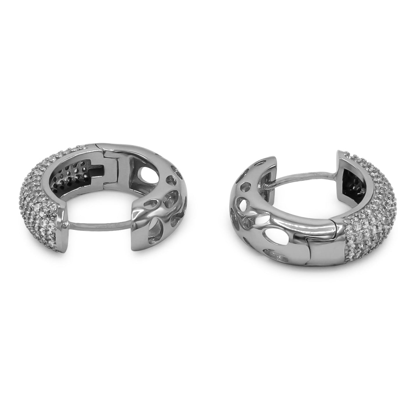 Silver Huggie Hoop Earrings