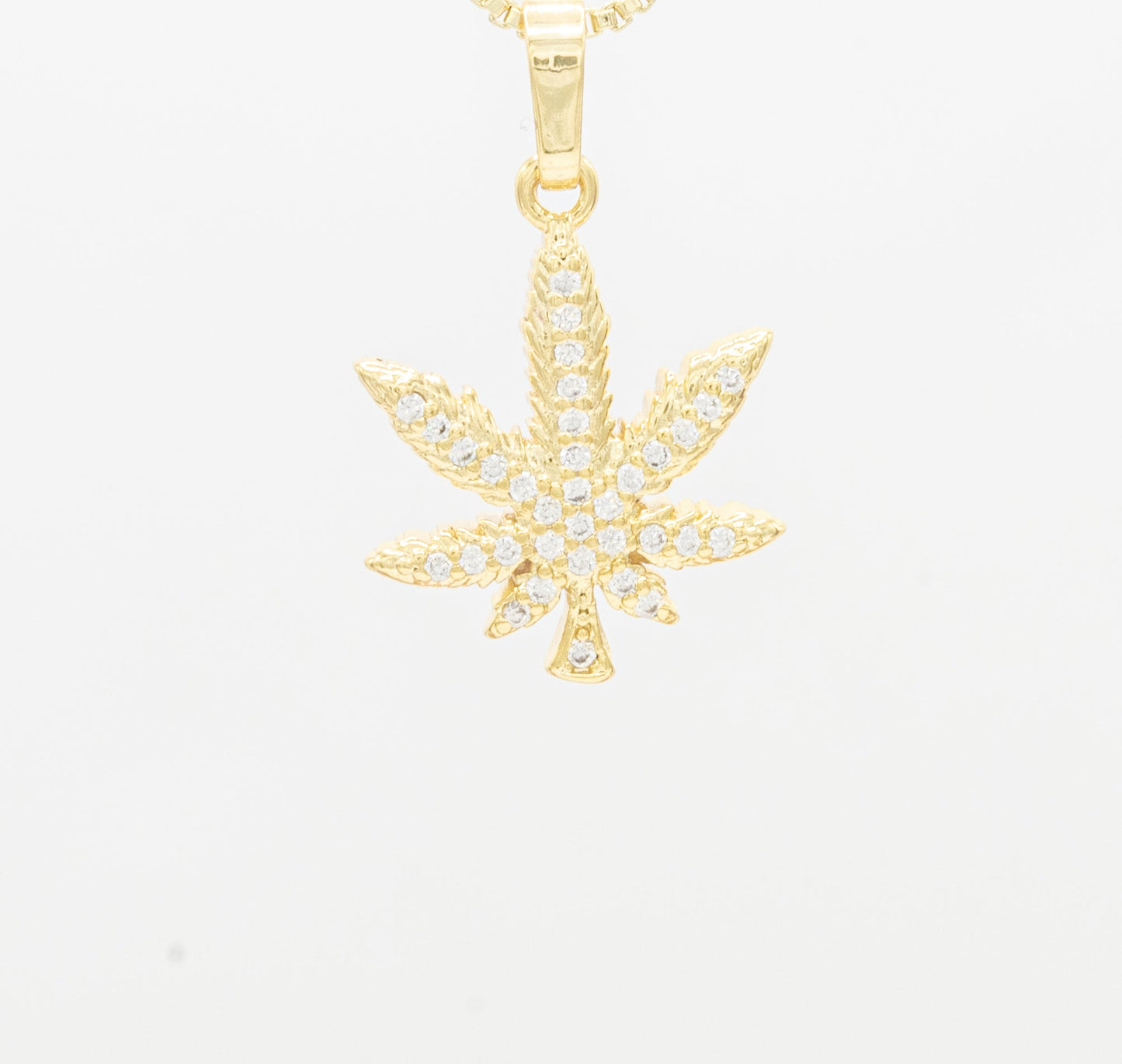 Cannabis Leaf 14K Gold Pendant