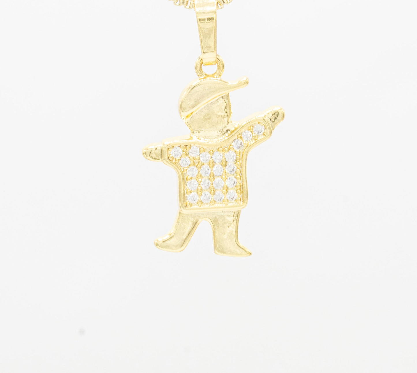 Boy CZ 14K Gold Filled Pendant