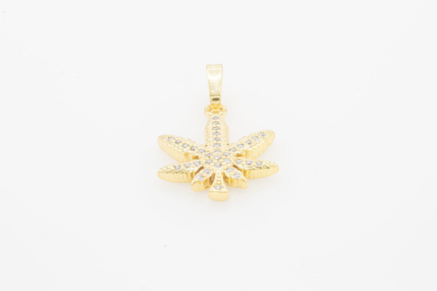 Cannabis Leaf 14K Gold Pendant