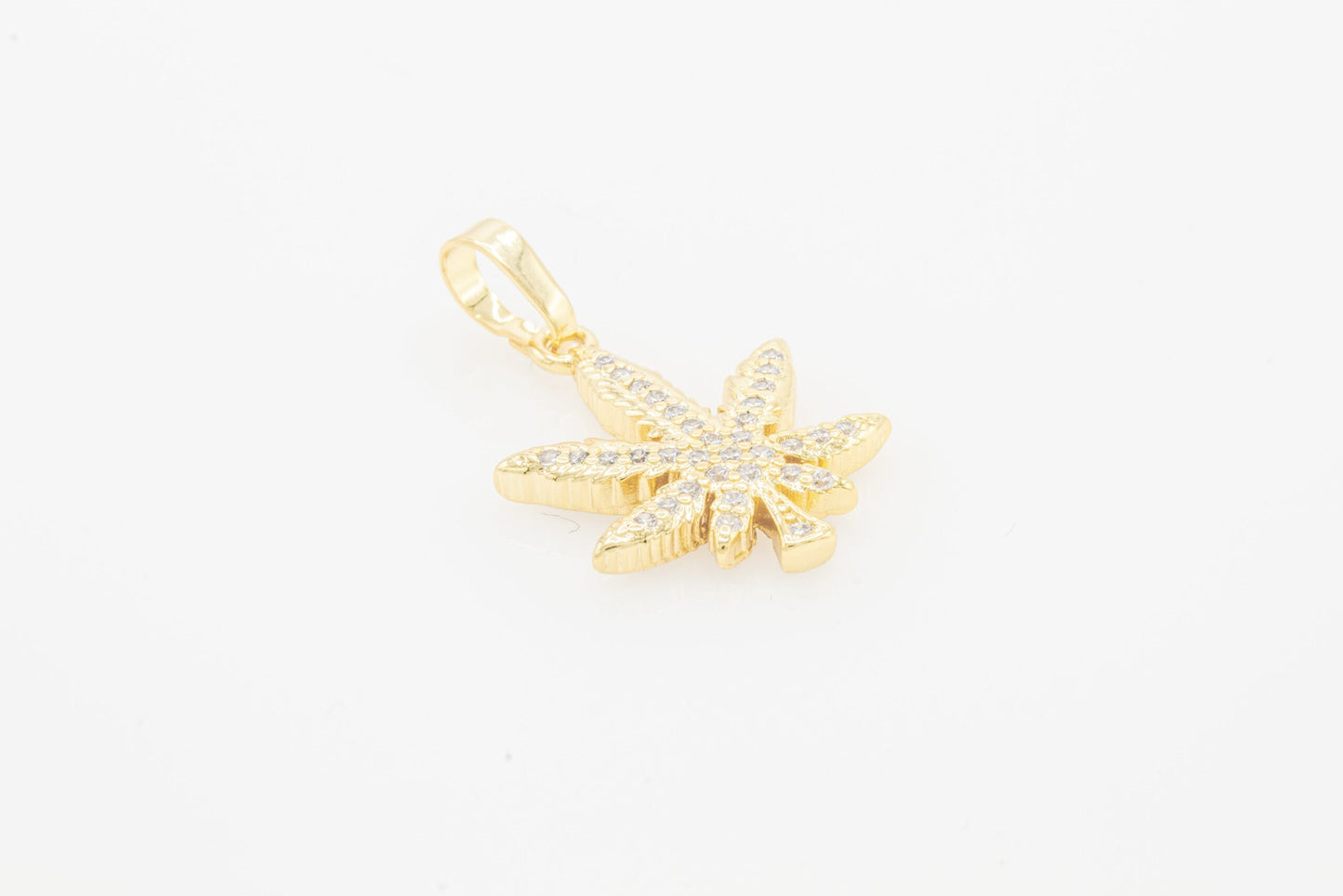 Cannabis Leaf 14K Gold Pendant