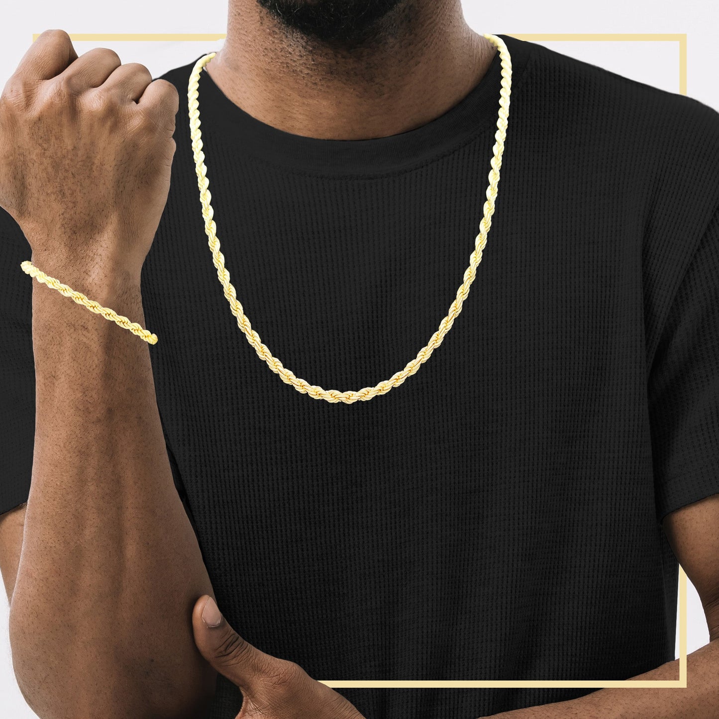 14K Gold Filled Rope Chain Set