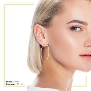 Stunning 14K Gold Hoop Earrings