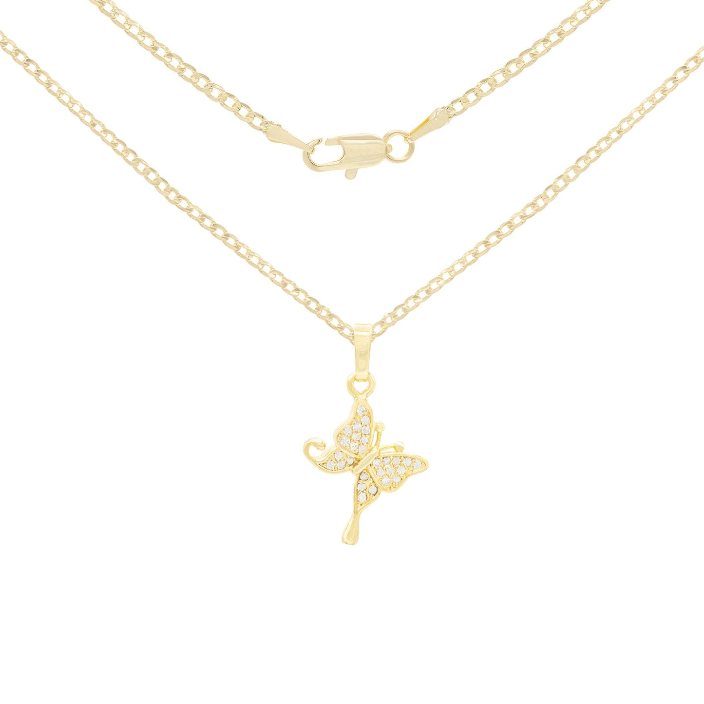 Butterfly Gold Necklace Set