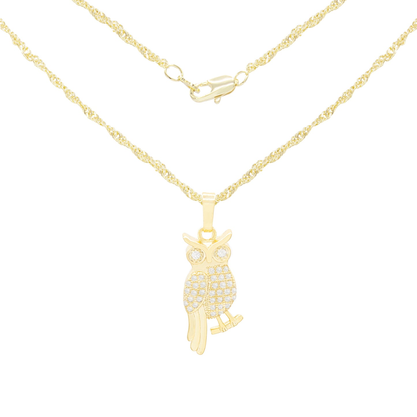 Owl Gold Chain Necklace Set