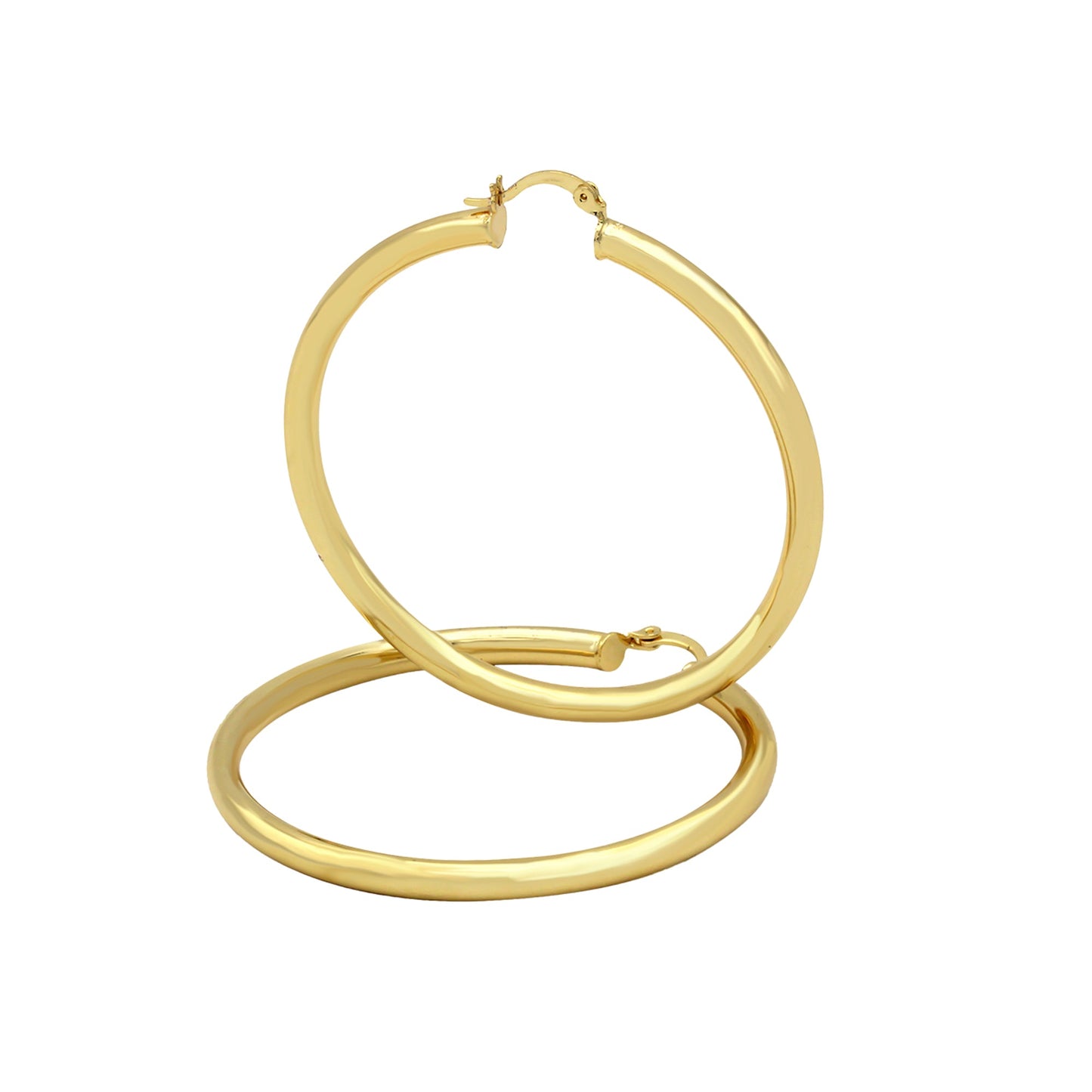 14K Gold-Filled Box Cut Hoop Earring