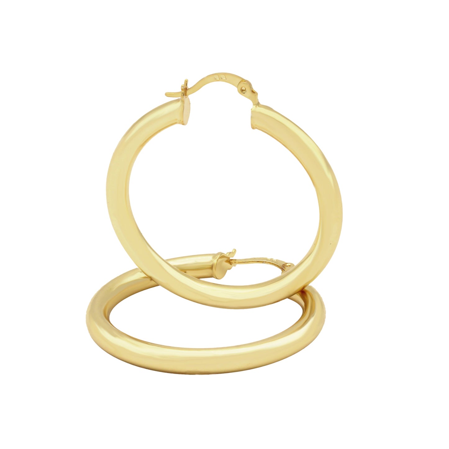 14K Gold-Filled Box Cut Hoop Earring