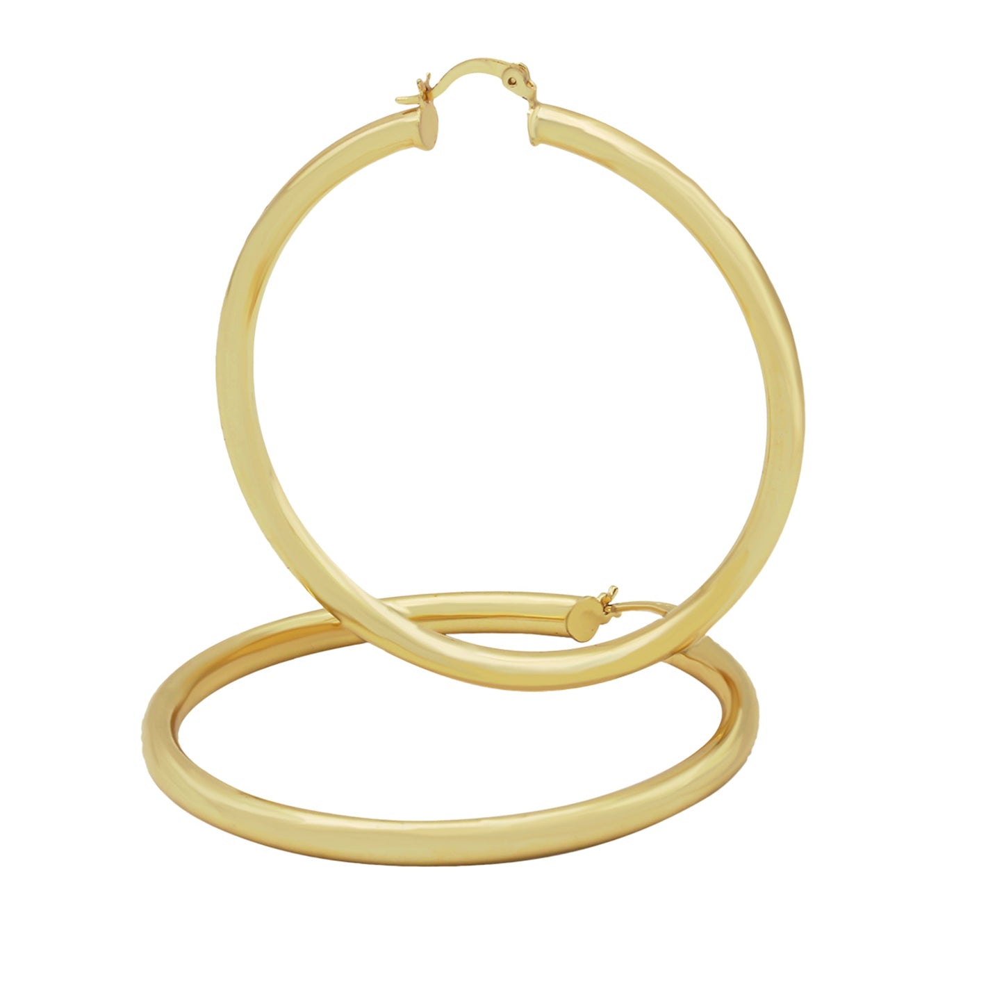 14K Gold-Filled Box Cut Hoop Earring