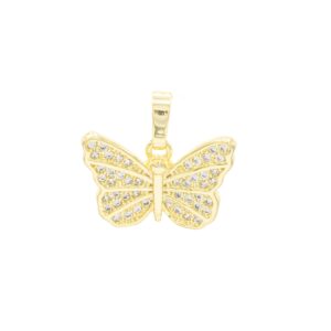 Butterfly Pendant 14K Gold Anklet