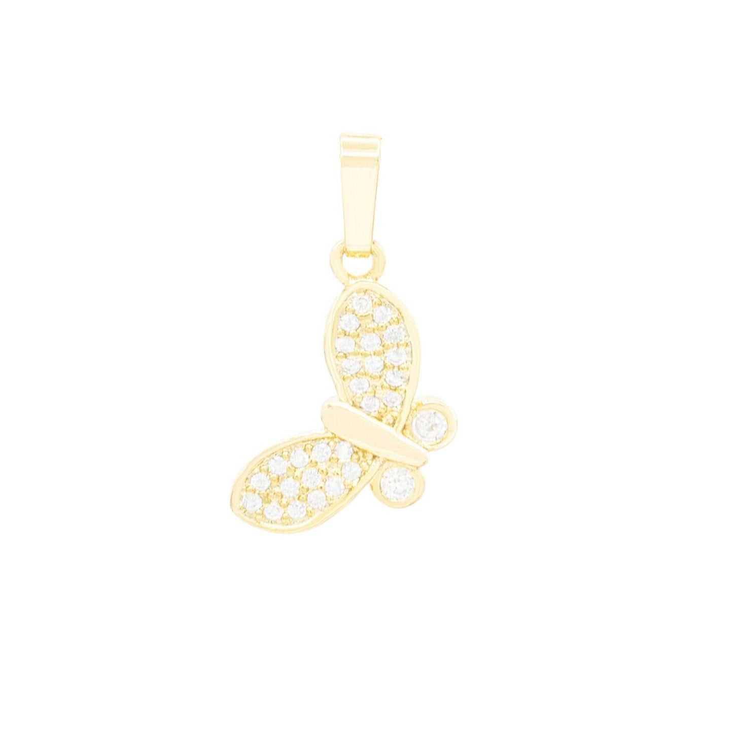 Butterfly Pendant 14K Gold Anklet