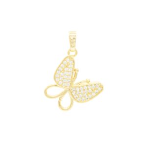 Butterfly Pendant 14K Gold Anklet