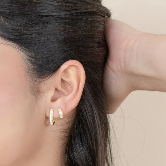 14K Gold Mini Hoop Earring