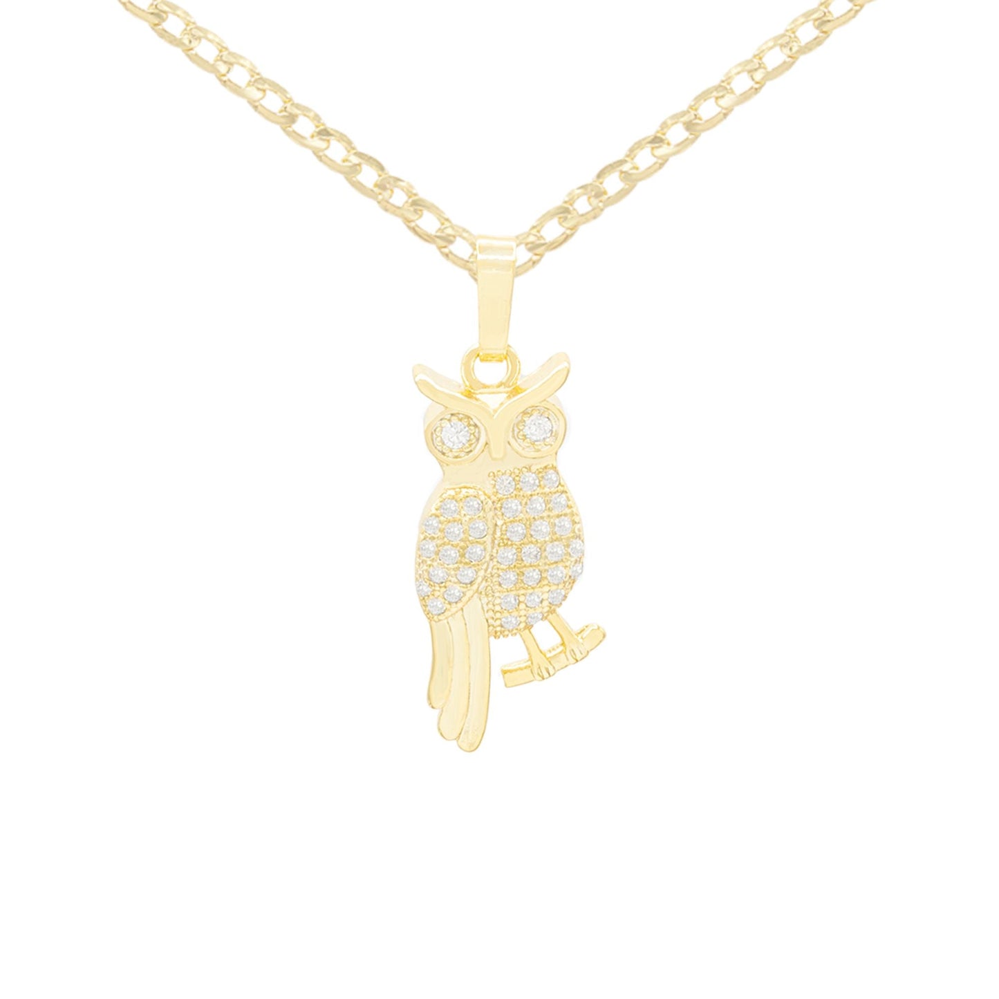 Owl Gold Chain Necklace Set