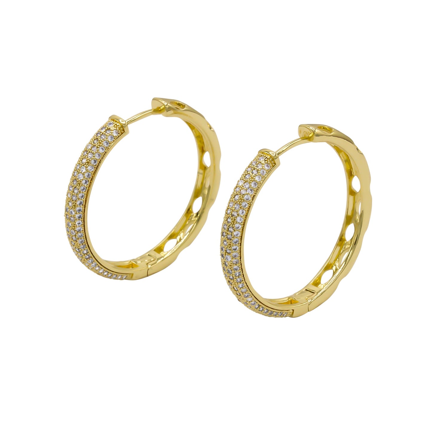 Chic 14K Gold-Plated Hoop Earring