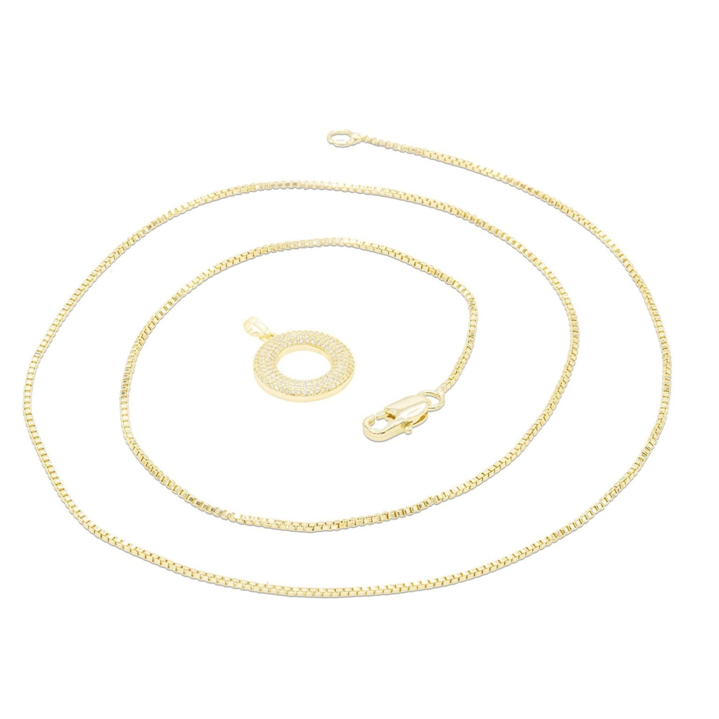 Round Gold Necklace Set