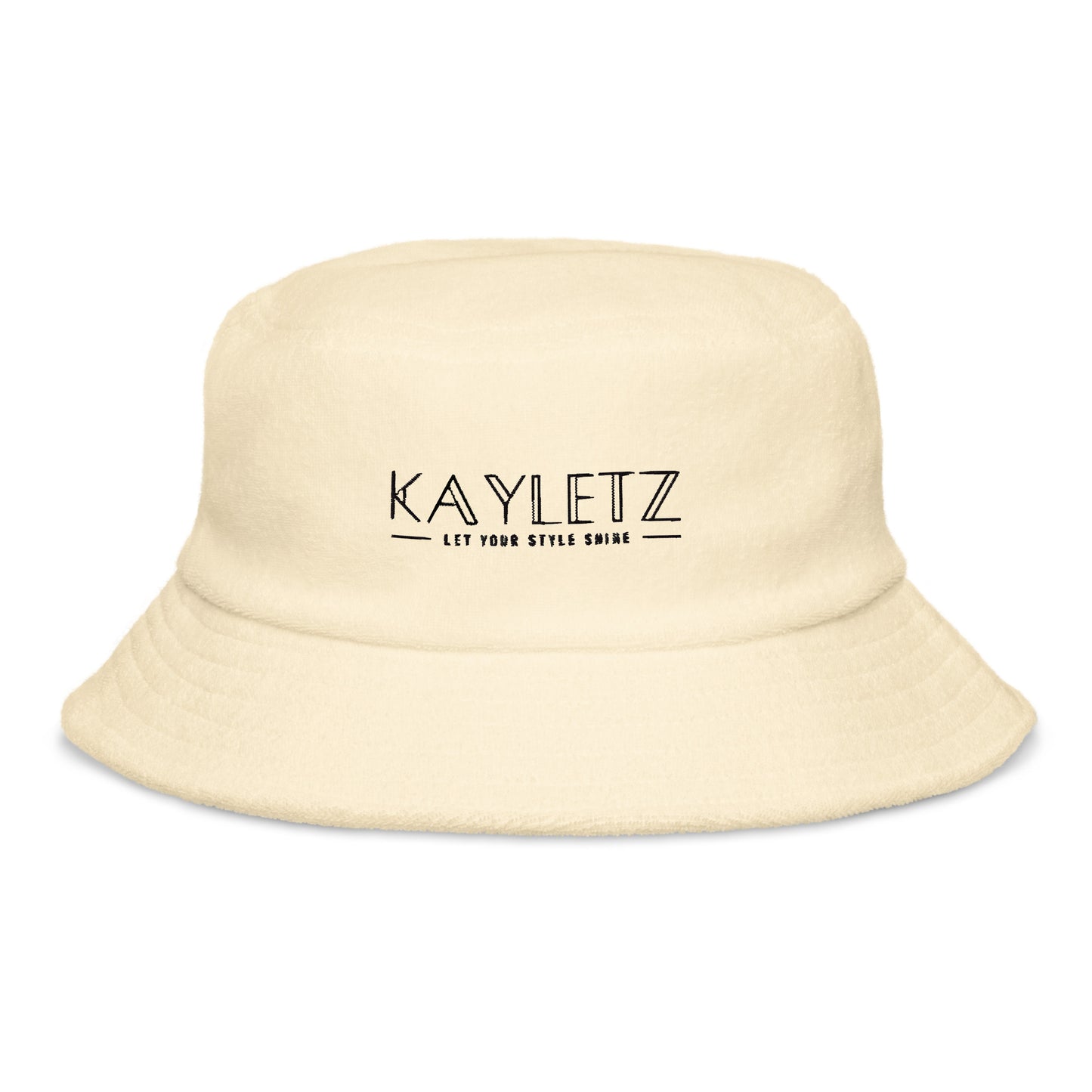 Unstructured terry cloth bucket hat